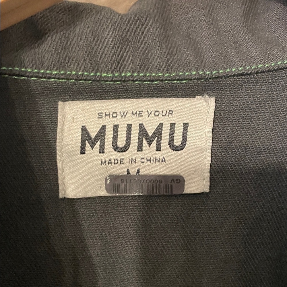 Show Me Your MuMu Cannon Button-Up Romper in Washed Black Size Medium - Picture 4 of 6